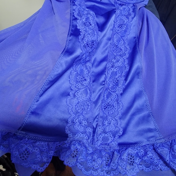 Shear XS LaSenza Blue Lingerie with Silk Ribbon and Frill - Picture 5 of 9